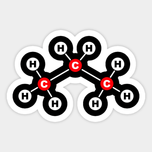 Propane C3H8 molecule Sticker